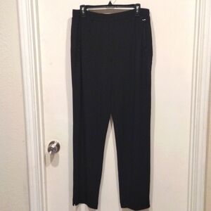 Susan Graver Women's Black Slinky Feel Pull-On Pants Sz M-Travel No Iron Career